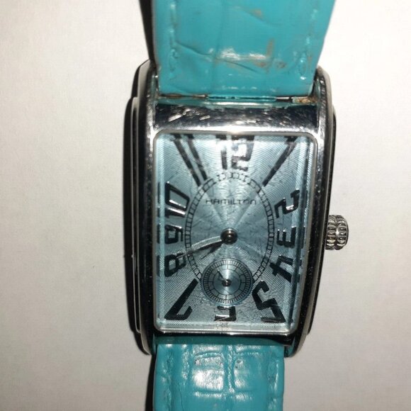 HAMILTON-Ardmore H114110-Analog Wristwatch-Rare Silver Blue Dial/Blue Strap-EX - Picture 3 of 11